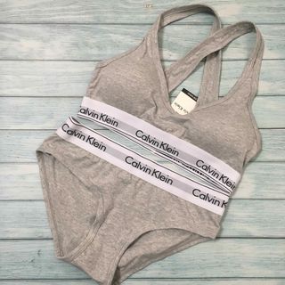 カルバンクライン(Calvin Klein)の新品 カルバンクライン　メンズ下着　クロスブラ&ショーツ　灰　Sサイズ(その他)