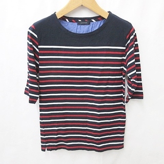 レイジブルー(RAGEBLUE)のレイジブルー カットソー Tシャツ 七分袖 ボーダー 別布 紺 赤 白 L(その他)