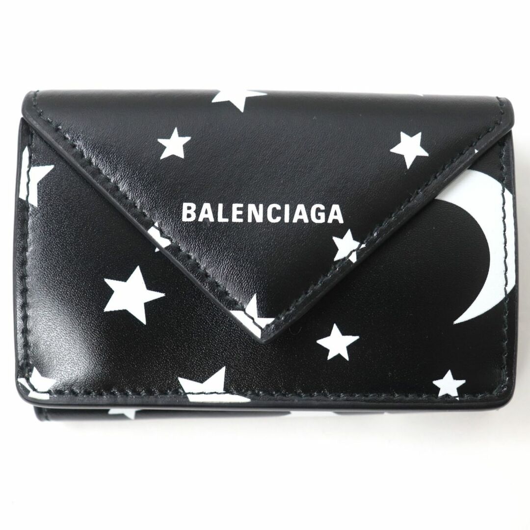 良品 BALENCIAGA バレンシアガ レザーウォレット 折財布 カードケース