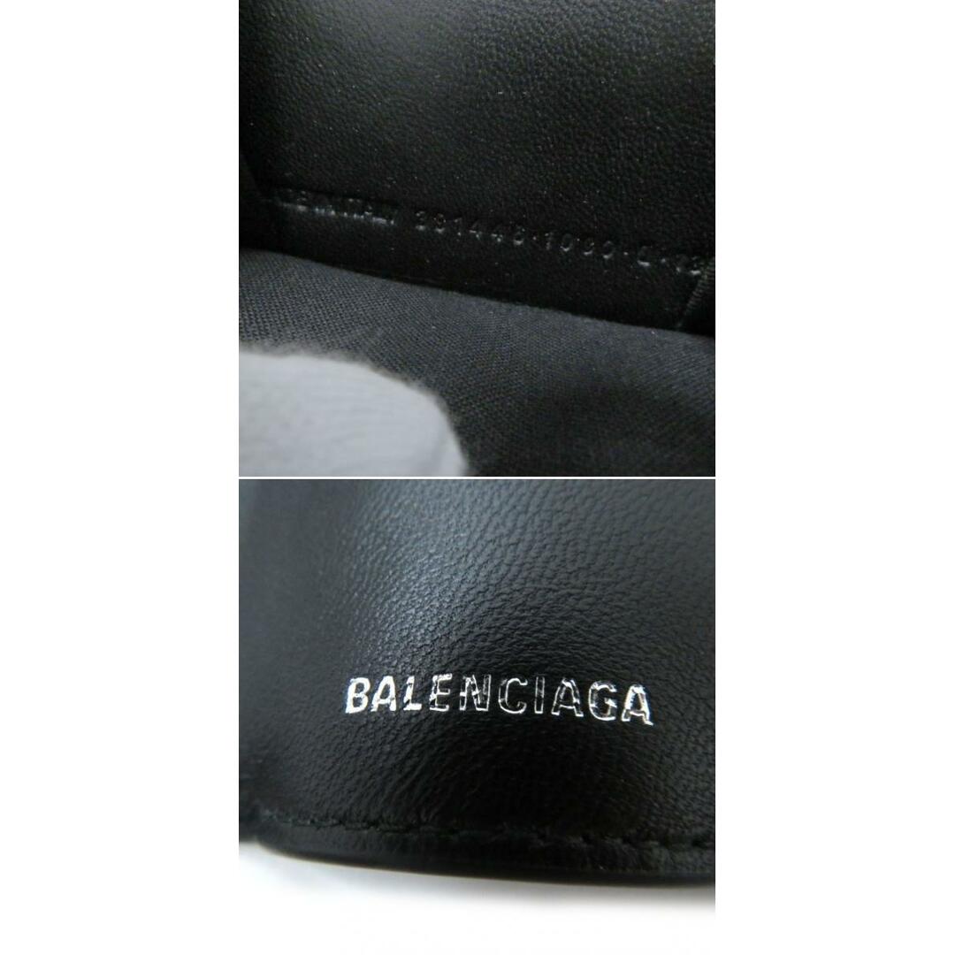 未使用 バレンシアガ 折財布 黒 ベルト付 BALEN CIAGA