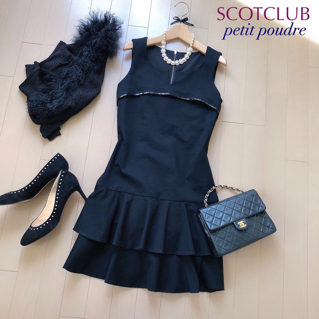 SCOTCLUB 夜遊び着❤︎スパンコール ストレッチ 黒 セクシー 派手