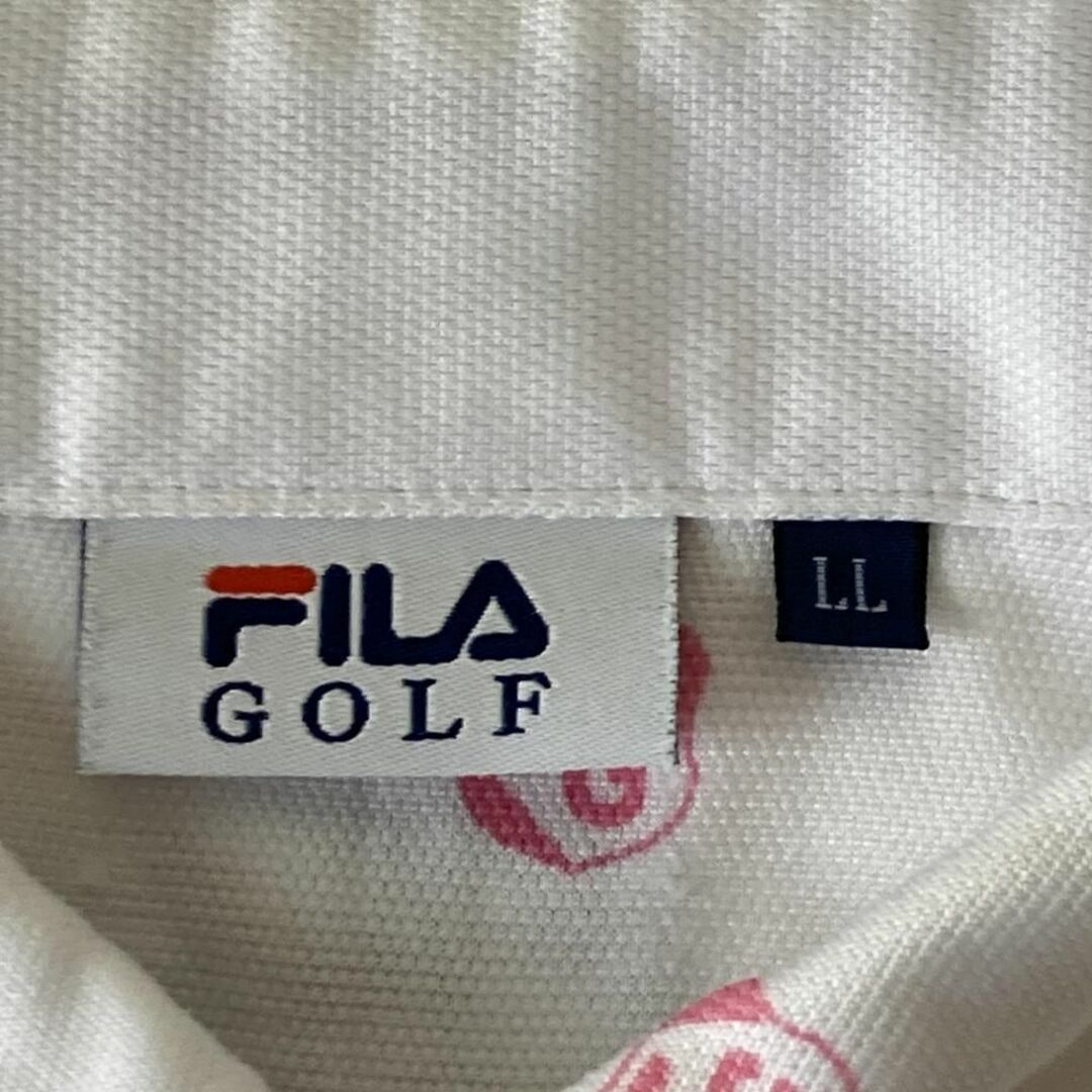 FILA(フィラ)の【GOLFウェア】FILA GOLF フィラ ポロシャツ 半袖 ロゴ 刺繍 LL スポーツ/アウトドアのゴルフ(ウエア)の商品写真