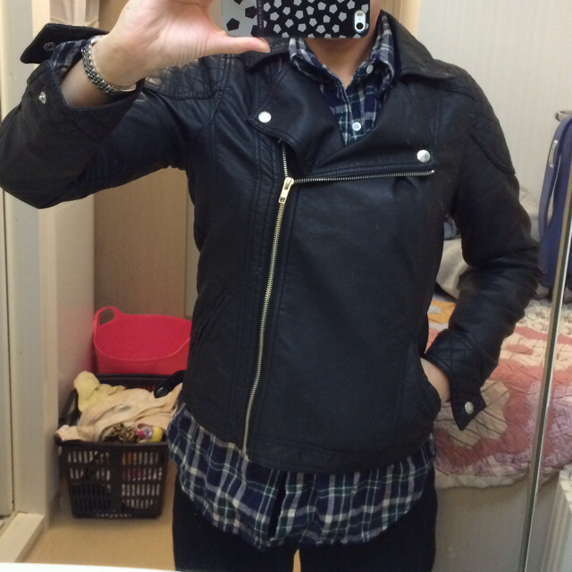 GU(ジーユー)のライダース✴︎黒 レディースのジャケット/アウター(ライダースジャケット)の商品写真