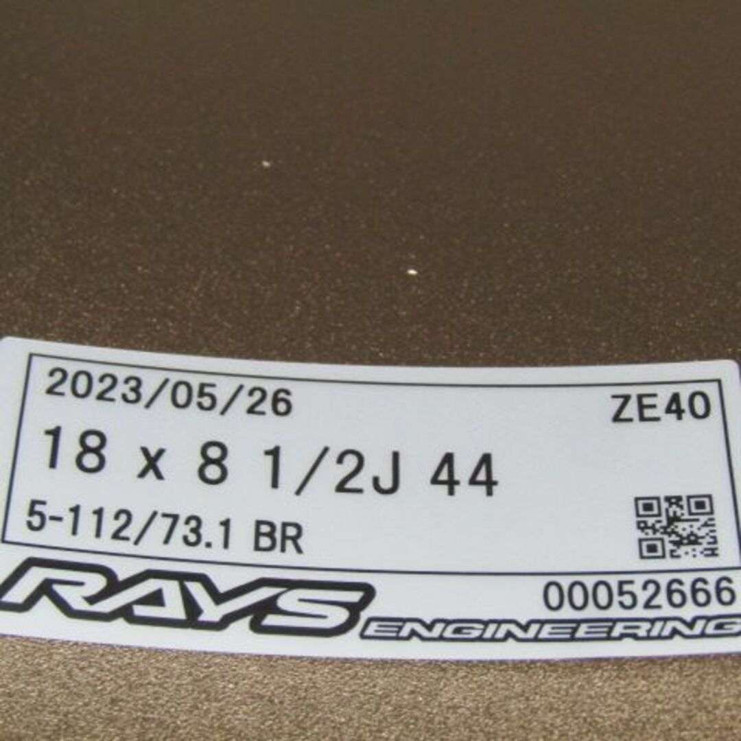 【1台限定価格】RAYS　ボルクレーシング　ZE40　Forged　4本セット 自動車/バイクの自動車(タイヤ・ホイールセット)の商品写真