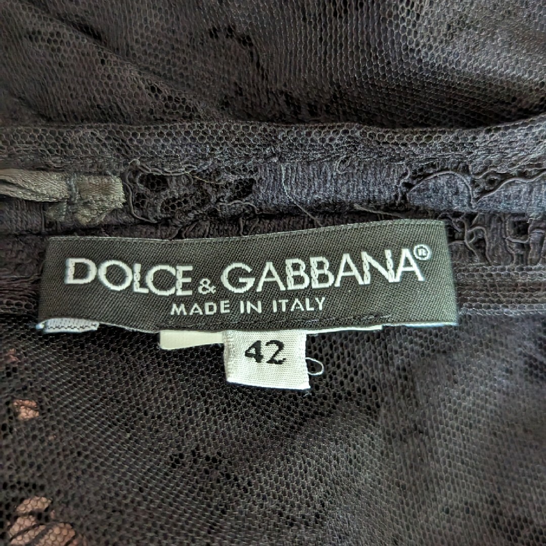 DOLCE&GABBANA(ドルチェアンドガッバーナ)のドルチェ＆ガッバーナ　レースワンピース42サイズ レディースのワンピース(ひざ丈ワンピース)の商品写真