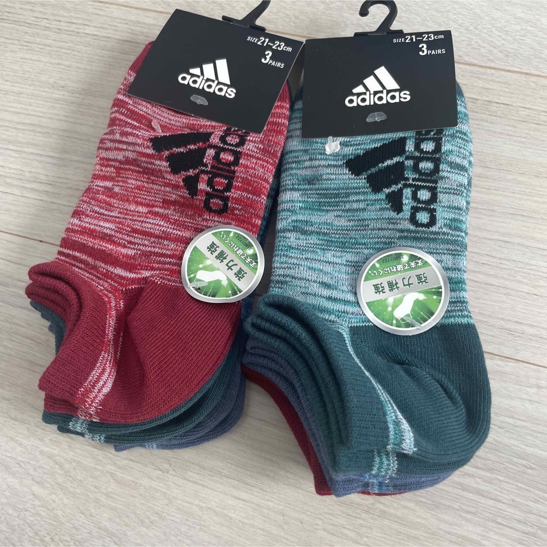 adidas(アディダス)の新品　お買い得　アディダス　靴下　２セット キッズ/ベビー/マタニティのこども用ファッション小物(靴下/タイツ)の商品写真