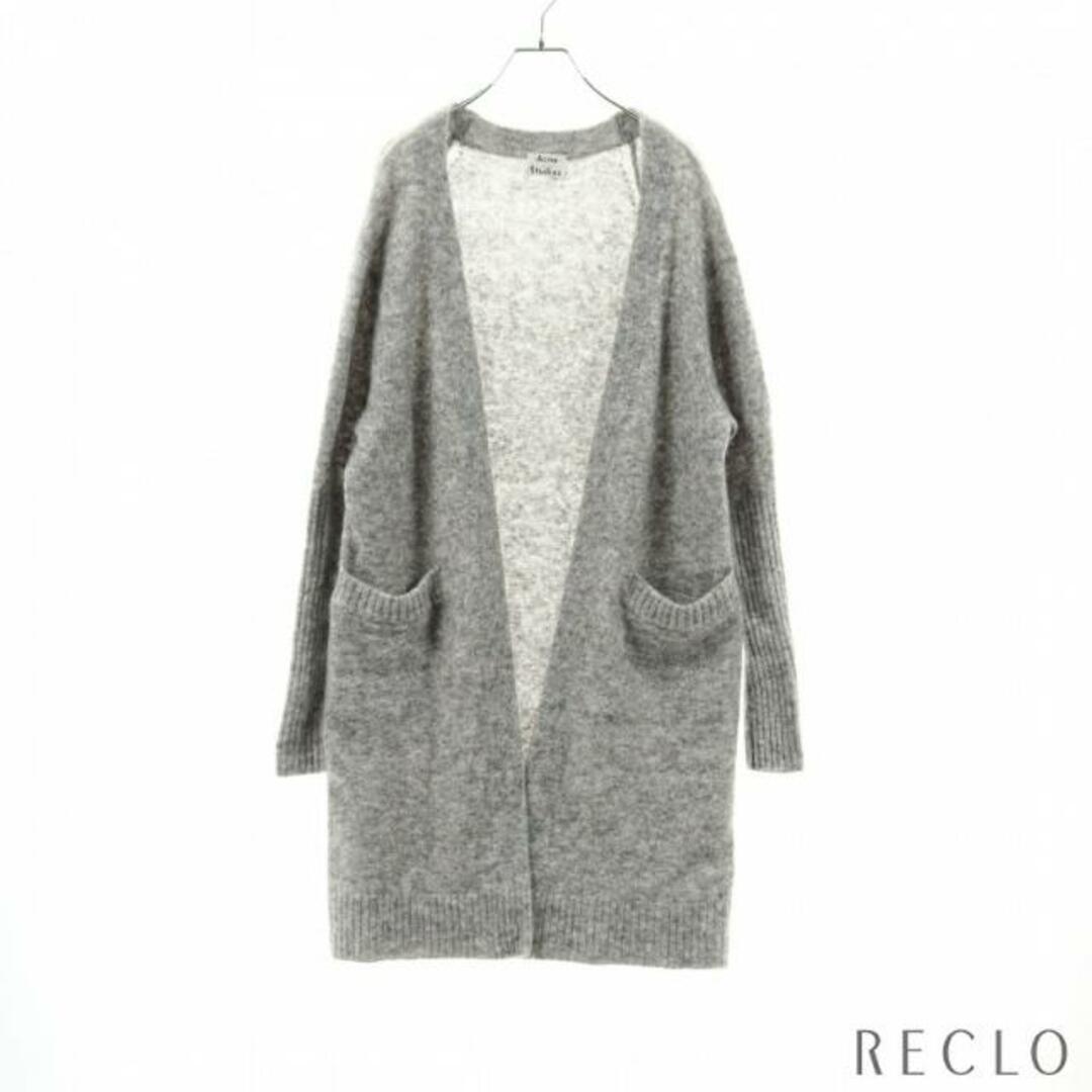 バーゲン RAYA MOHAIR ロング カーディガン モヘヤ ウール グレー univ