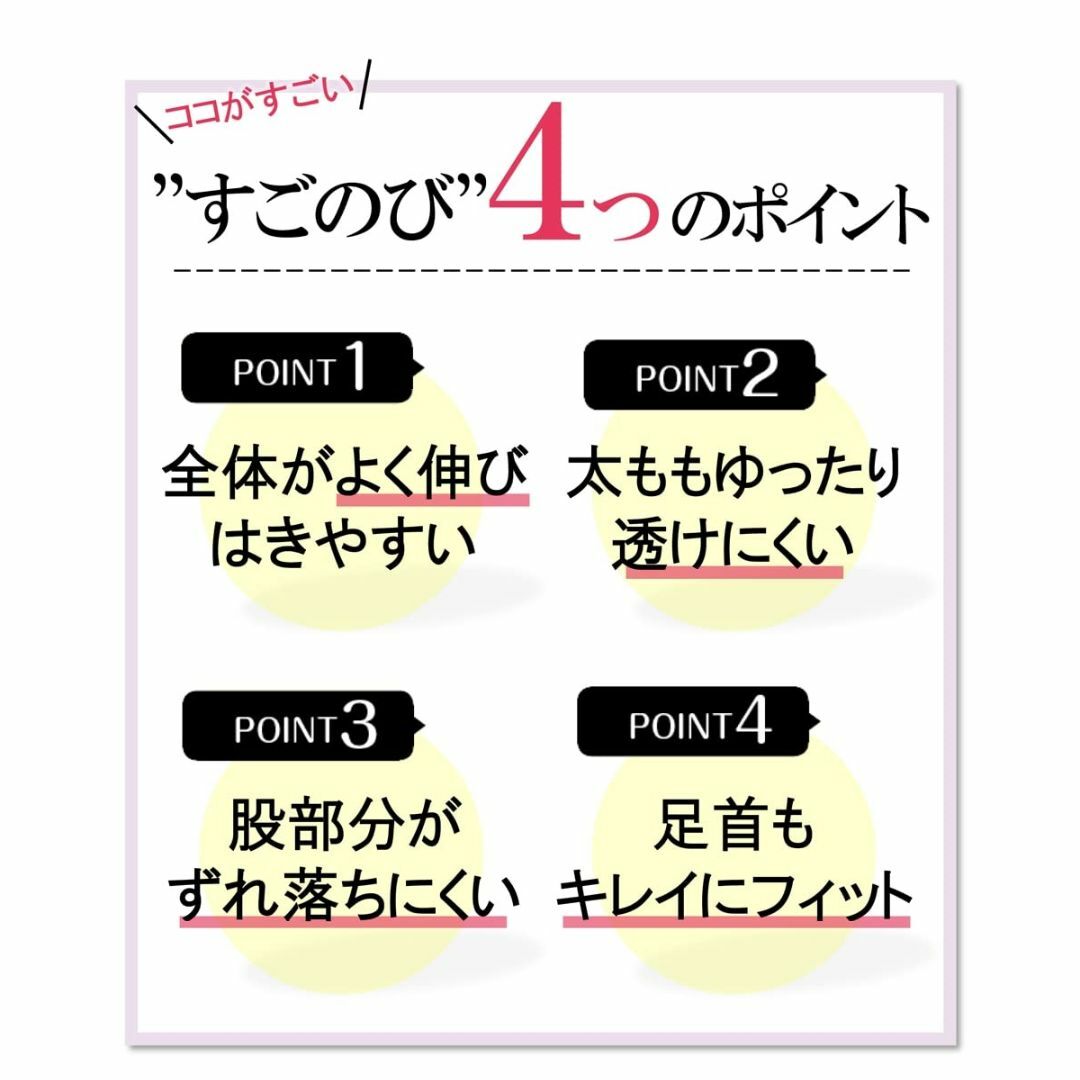 【色: ブラック】ニッセン 靴下 ハイソックス セット 5足組 日本製 すごのび 1