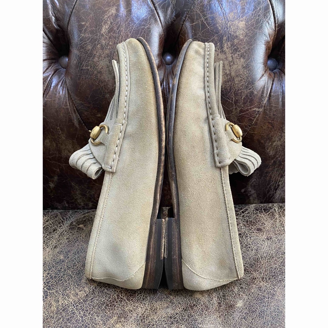 Gucci - グッチ メンズ スェード キルト ビットローファー 6.5 25.5