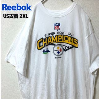 リーボック(Reebok)のUS古着 リーボック Tシャツ NFL スーパーボウル43 ゆるだぼ 2XL (Tシャツ/カットソー(半袖/袖なし))