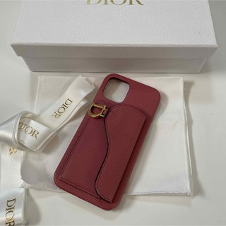 Christian Dior - DIOR ディオール サドル 12Pro iPhoneケース ピンク 