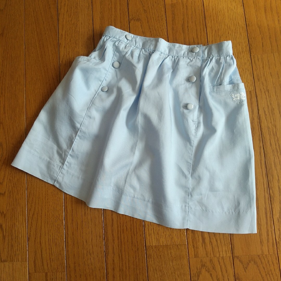 Courreges(クレージュ)のスカート110  綿100%  水色  クレージュ キッズ/ベビー/マタニティのキッズ服女の子用(90cm~)(スカート)の商品写真