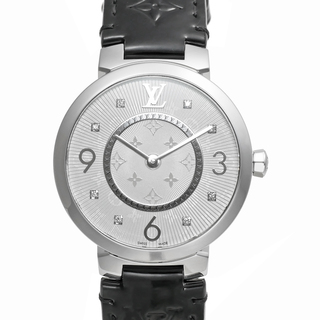 ルイヴィトン(LOUIS VUITTON)のタンブールスリム MM 33mm 8Pダイヤ Ref.Q13MJZ 中古品 レディース 腕時計(腕時計)