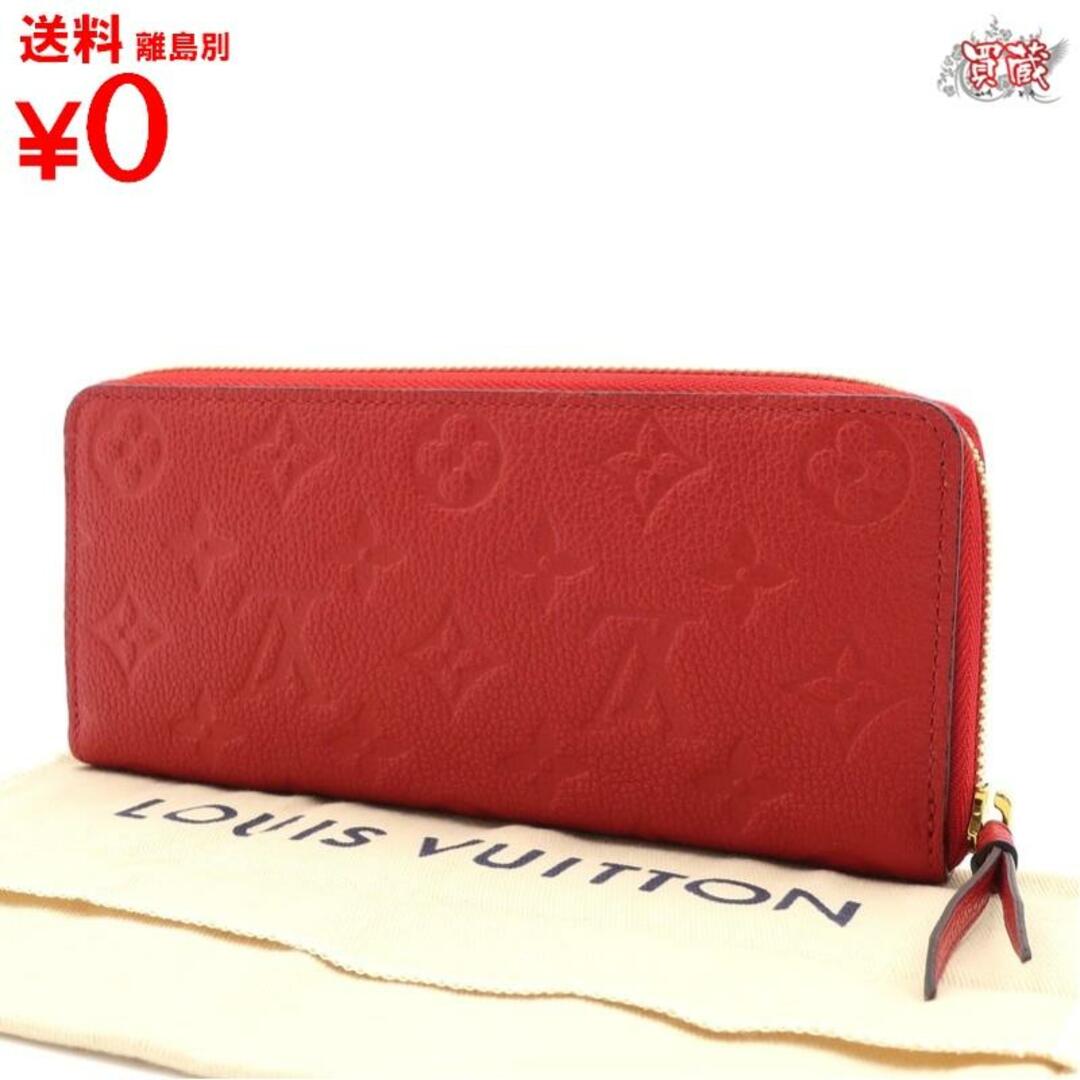 LOUIS VUITTON ルイヴィトン  
ポルトフォイユ クレマンス  
M60169 ラウンドファスナー  
モノグラム アンプラント レッド   
【正規品】【美品】　
【買蔵】財布