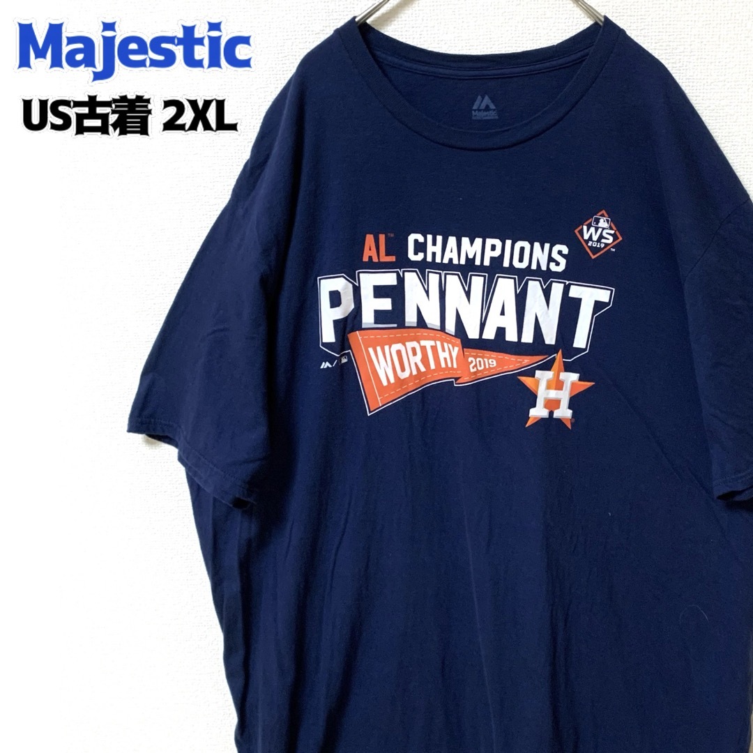 Majestic(マジェスティック)のUS古着 マジェスティック MLB ペナント ゆるだぼ ヴィンテージ 2XL  メンズのトップス(Tシャツ/カットソー(半袖/袖なし))の商品写真