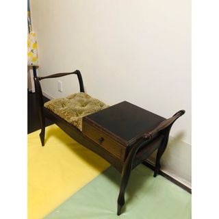 マルニ木工地中海ベンチチェアテレフォンチェア引き出し付椅子腰掛の