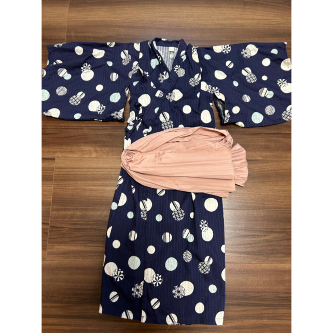 apres les cours(アプレレクール)の浴衣　110 キッズ/ベビー/マタニティのキッズ服女の子用(90cm~)(甚平/浴衣)の商品写真