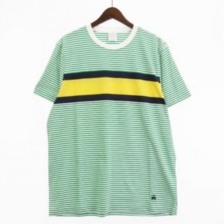 ブルックスブラザース(Brooks Brothers)のブルックスブラザーズ Tシャツ カットソー 半袖 ボーダー グリーン L(Tシャツ/カットソー(半袖/袖なし))