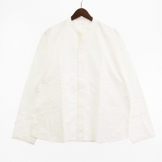 ムジルシリョウヒン(MUJI (無印良品))の無印良品 良品計画 スタンドオープンカラー シャツ オフホワイト L-XL(シャツ)