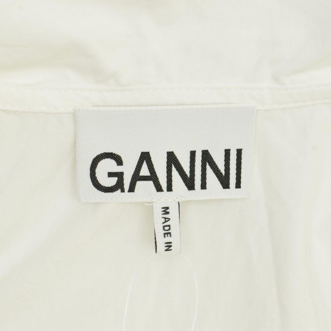 【GANNI】オーガニックコットン ポプリン ビッグカラー フリルブラウス 2