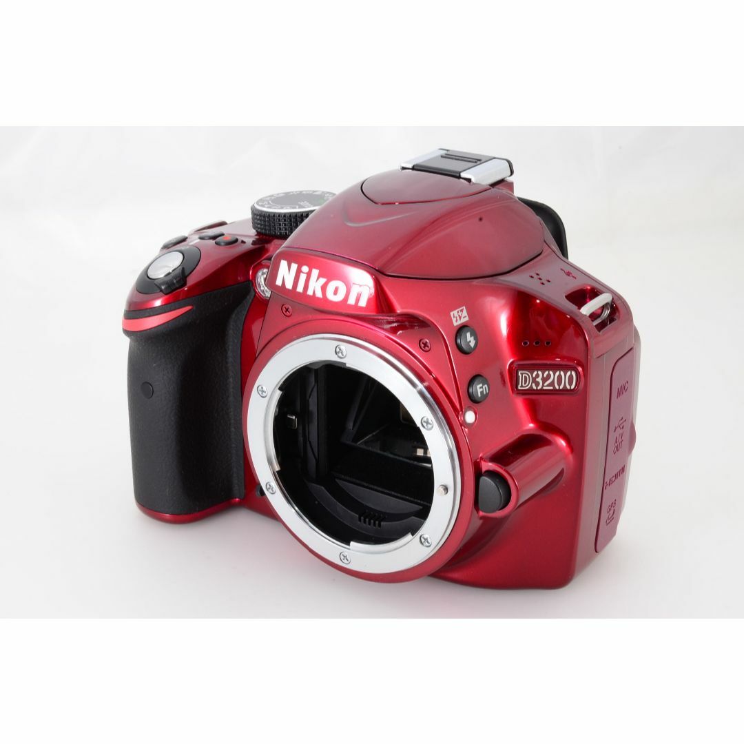 Nikon - 【ショット数76回】Nikon ニコン D3200 レッド 18-55 オマケ多