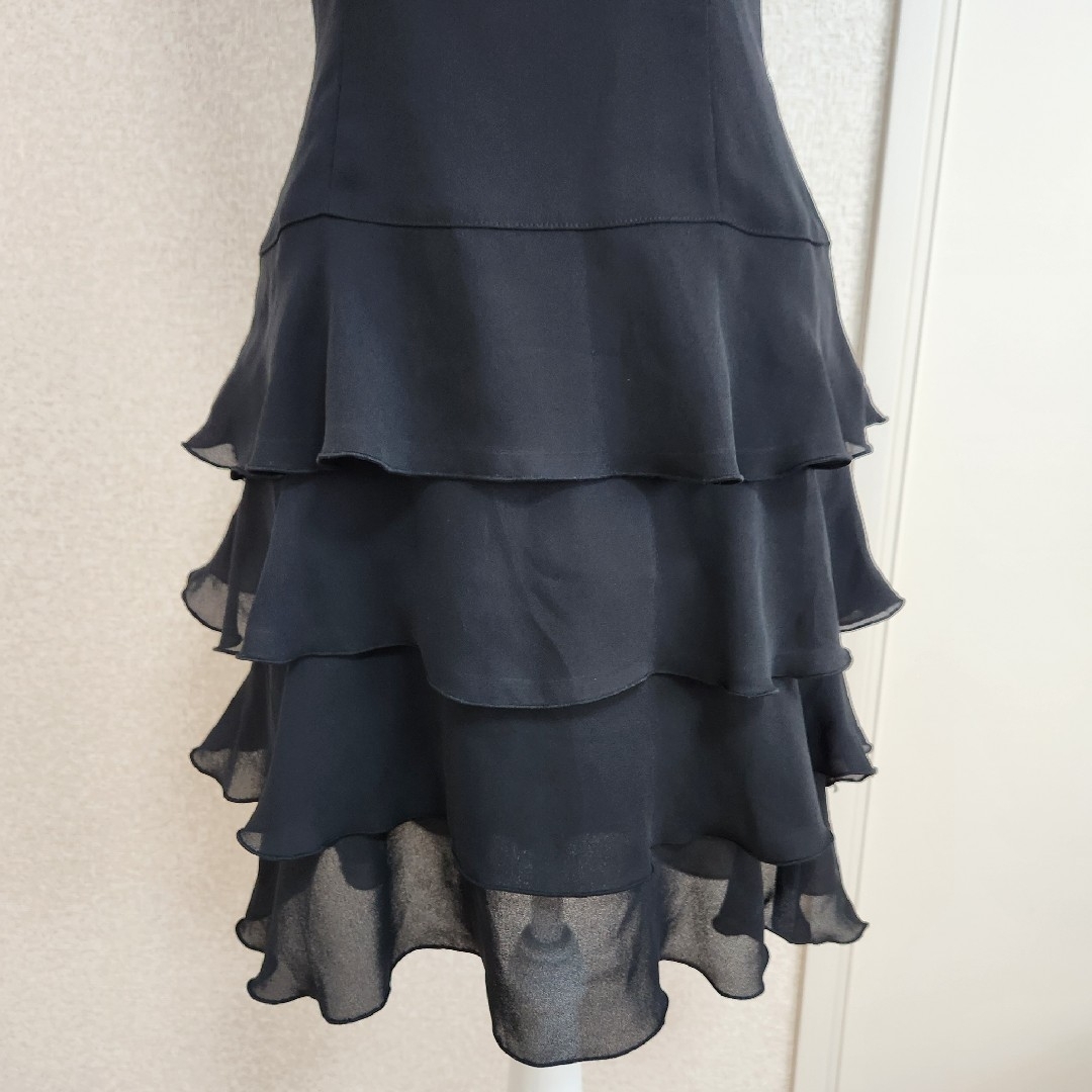 RyuRyu(リュリュ)のキャミソール ティアード ワンピース ナイトドレス キャバ レディースのフォーマル/ドレス(ミニドレス)の商品写真