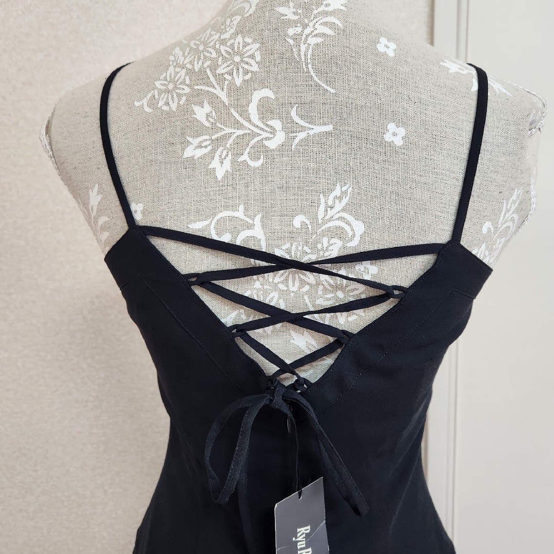 RyuRyu(リュリュ)のキャミソール ティアード ワンピース ナイトドレス キャバ レディースのフォーマル/ドレス(ミニドレス)の商品写真