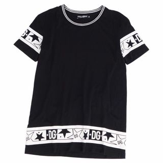 ドルチェアンドガッバーナ(DOLCE&GABBANA)のドルチェ&ガッバーナ DOLCE&GABBANA Tシャツ カットソー 半袖 ショートスリーブ ロゴプリント トップス レディース 38(S相当) ブラック/ホワイト(Tシャツ(半袖/袖なし))