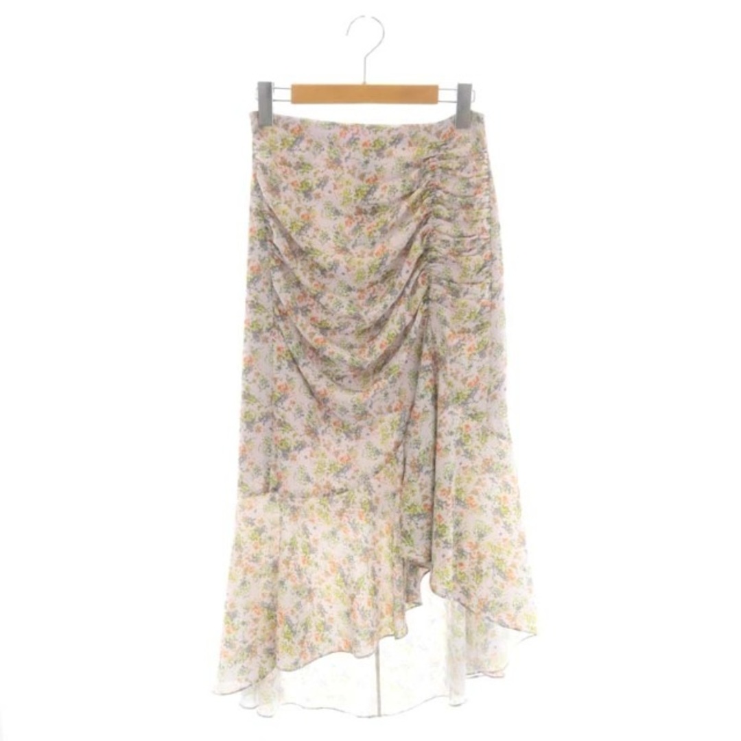 アリスオリビア ラップ風スカート 花柄 ロング 2 ラベンダー マルチカラー