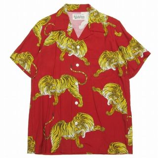 ワコマリア(WACKO MARIA)の美品 14SS ワコマリア タイガー アロハ シャツ 半袖 虎 総柄 ハワイアン(シャツ)