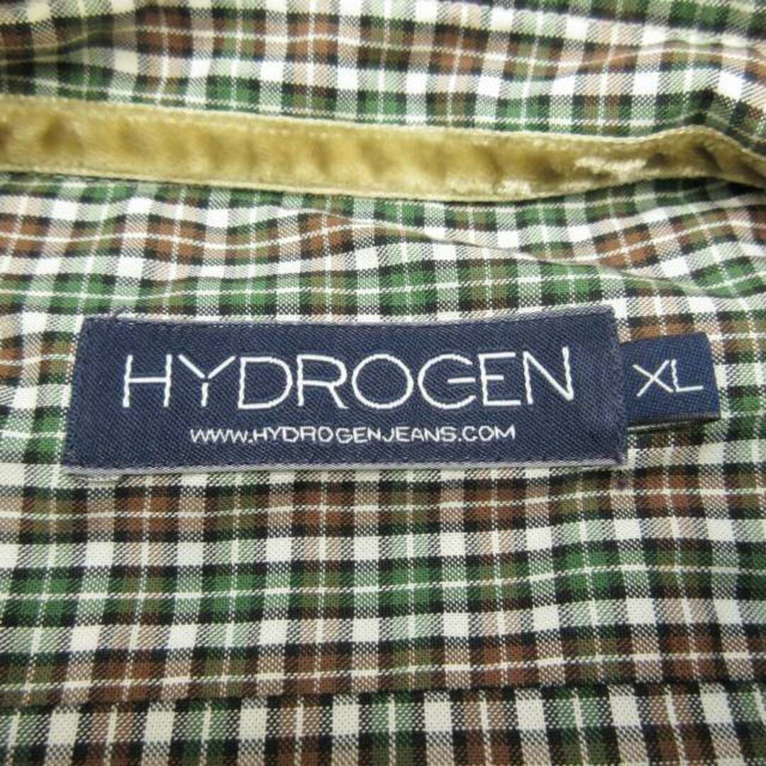 ハイドロゲン HYDROGEN 長袖シャツ ブロックチェック シャツ S