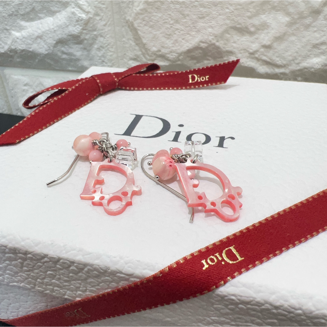 格安 通販店舗 【極美品】꧁Christian Dior꧂ピアス❧ピンク❧シェル