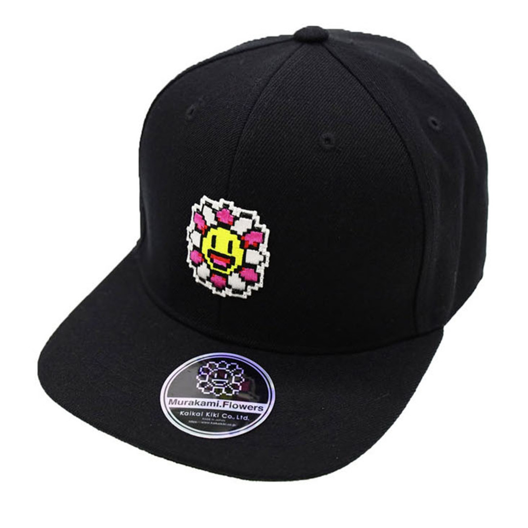 未使用 Murakami Flowers #0000 Cap 村上隆 カイカイキキ フラワー キャップ ブラック AAA 0625-1A1 2