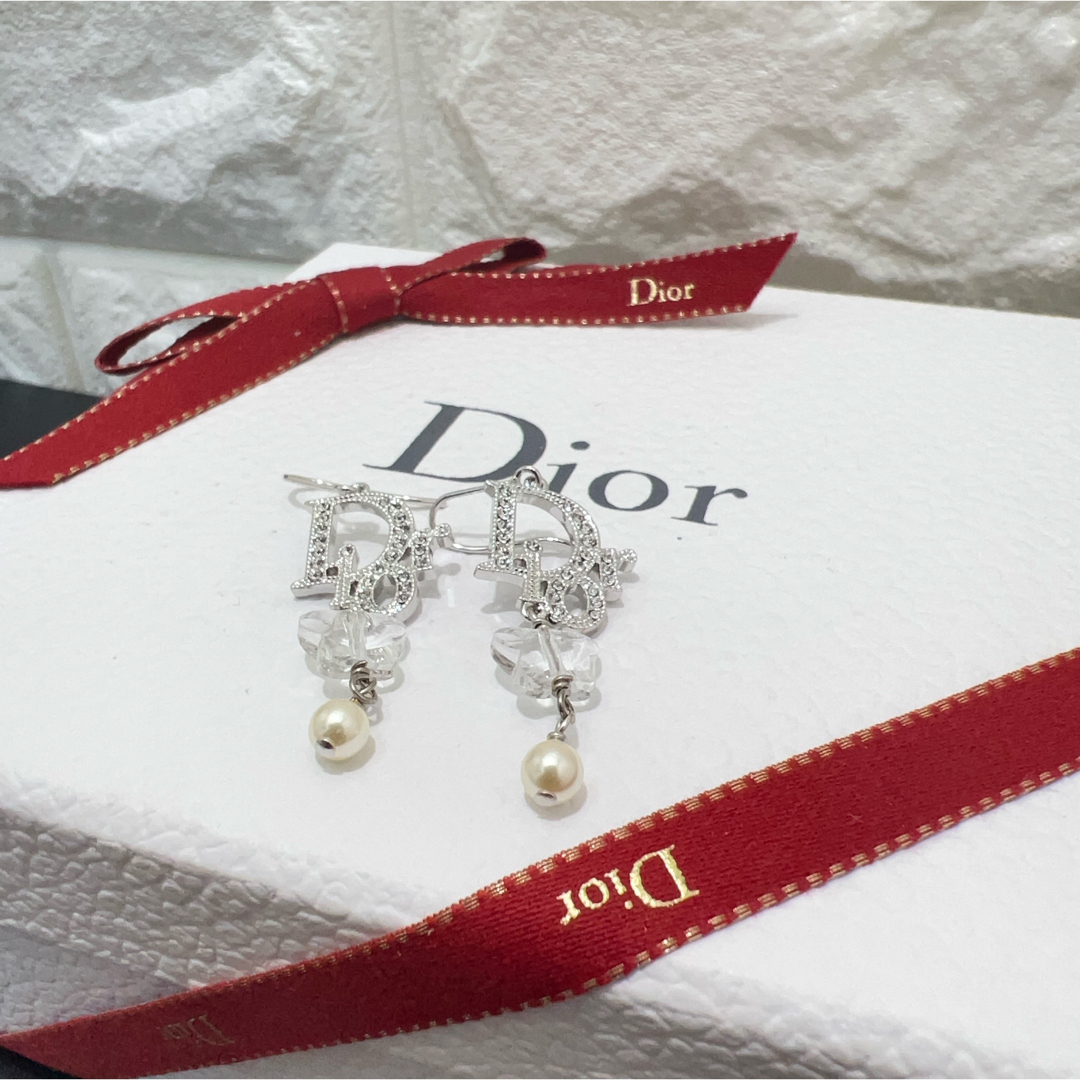 【極美品】꧁Christian Dior꧂ピアス❧蝶❧バタフライ❧ラインストーン