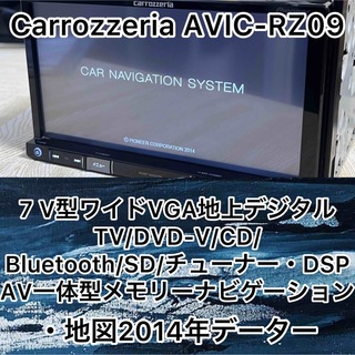 Carrozzeria AVIC-RZ09 ・地図2014年データー(R)