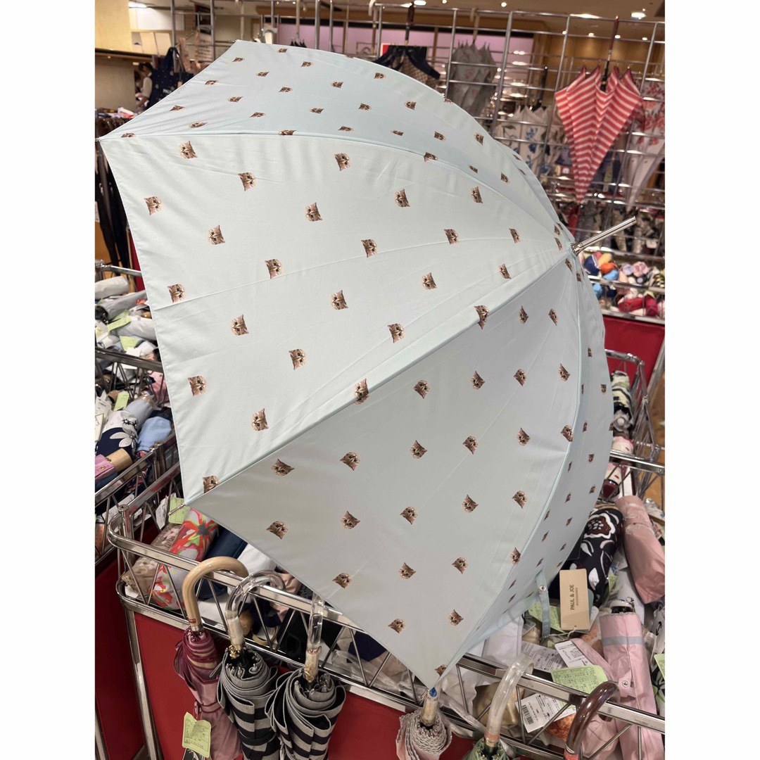 PAUL & JOE(ポールアンドジョー)のポール&ジョー晴雨兼用傘、猫柄 レディースのファッション小物(傘)の商品写真