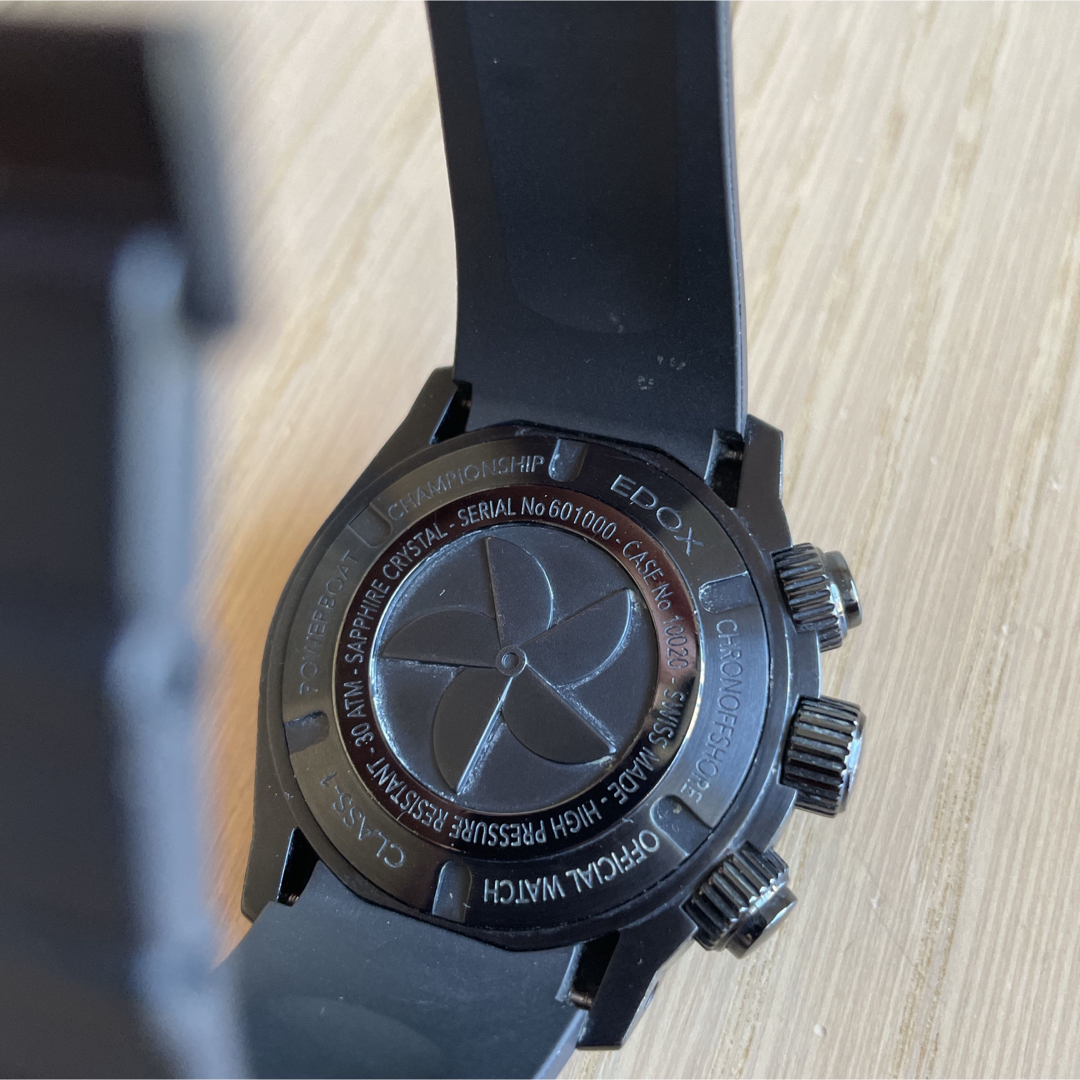 EDOX   エドックスEDOXクロノオフショア1クオーツN NRO中古 黒