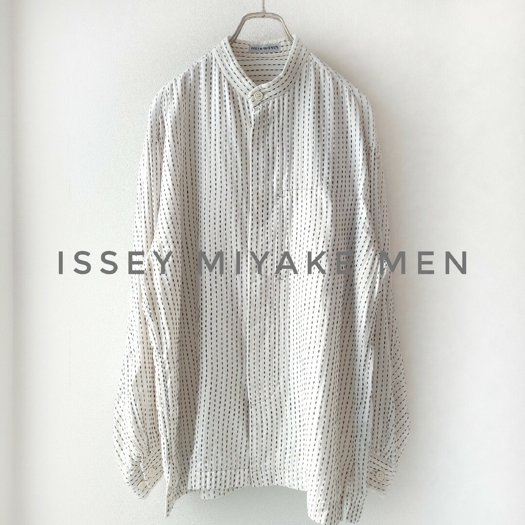 イッセイミヤケ　ISSEY MIYAKE MEN　98年秋冬スタンドカラーシャツ