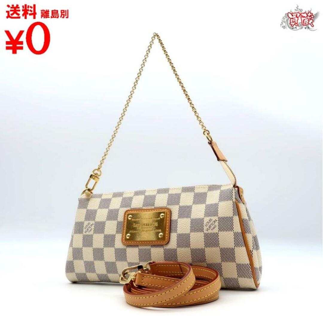 LOUIS VUITTON　ルイヴィトン　
エヴァ N55214　
ダミエ アズール ハンドバッグ　
ポーチ レディース　
【正規品】【美品】
【買蔵】39cmショルダー