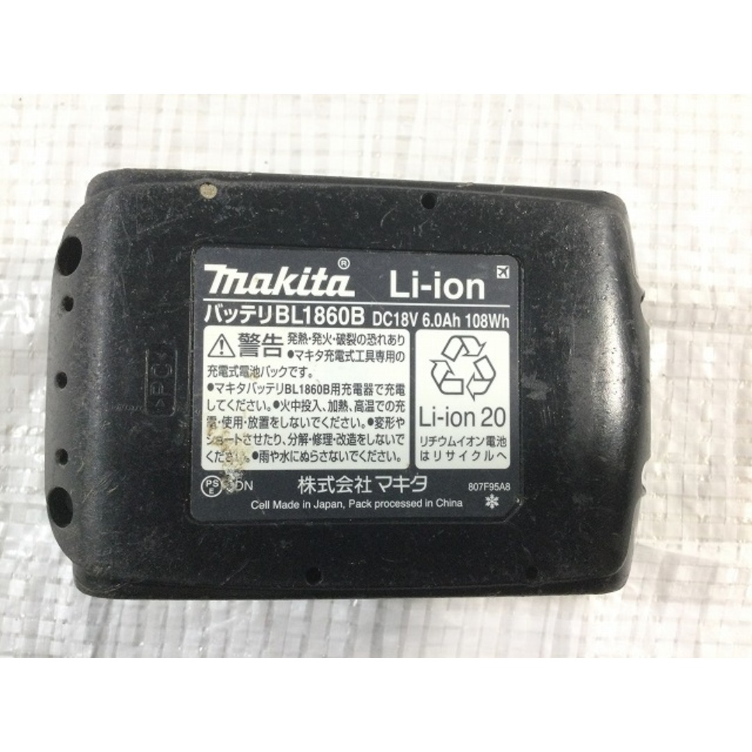 ☆中古品☆makita マキタ 18V 充電式レシプロソー JR184D 6.0Ahバッテリー1個(BL1860B)付 コードレス セーバーソー  セーバソー 75888