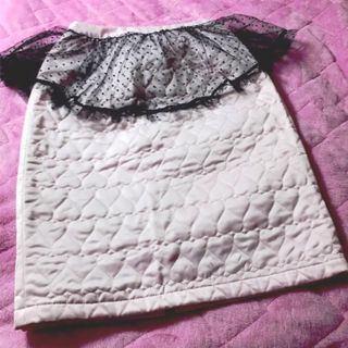 スワンキス(Swankiss)の♡新品♡Swan kiss♡ハートキルティング♡ドットチュールスカート♡(ひざ丈スカート)