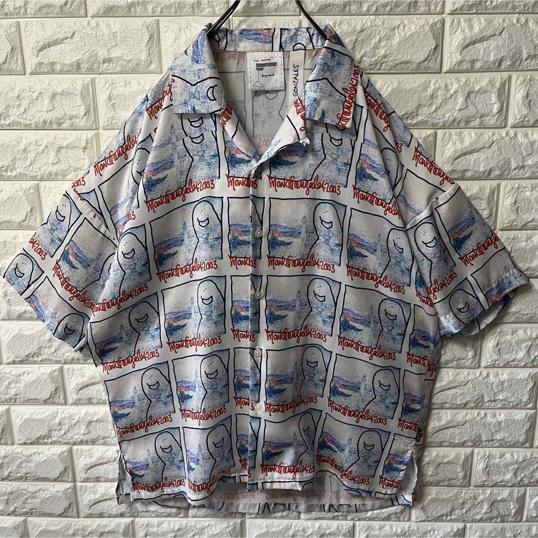 Mark Gonzales(マークゴンザレス)の【MARK GONZALES】マークゴンザレス S/S 総柄 シャツ ドレープ メンズのトップス(シャツ)の商品写真