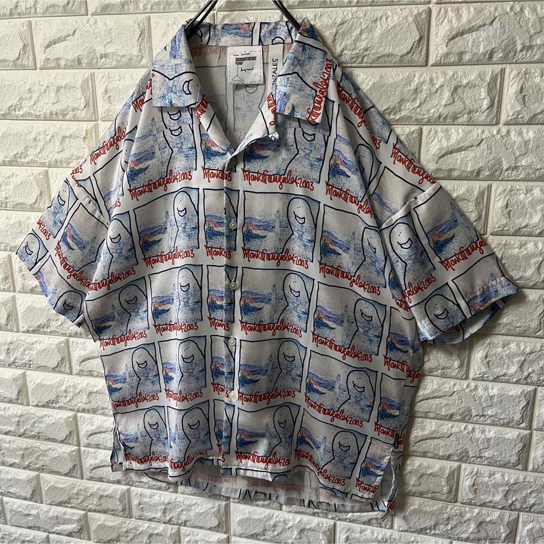 Mark Gonzales(マークゴンザレス)の【MARK GONZALES】マークゴンザレス S/S 総柄 シャツ ドレープ メンズのトップス(シャツ)の商品写真