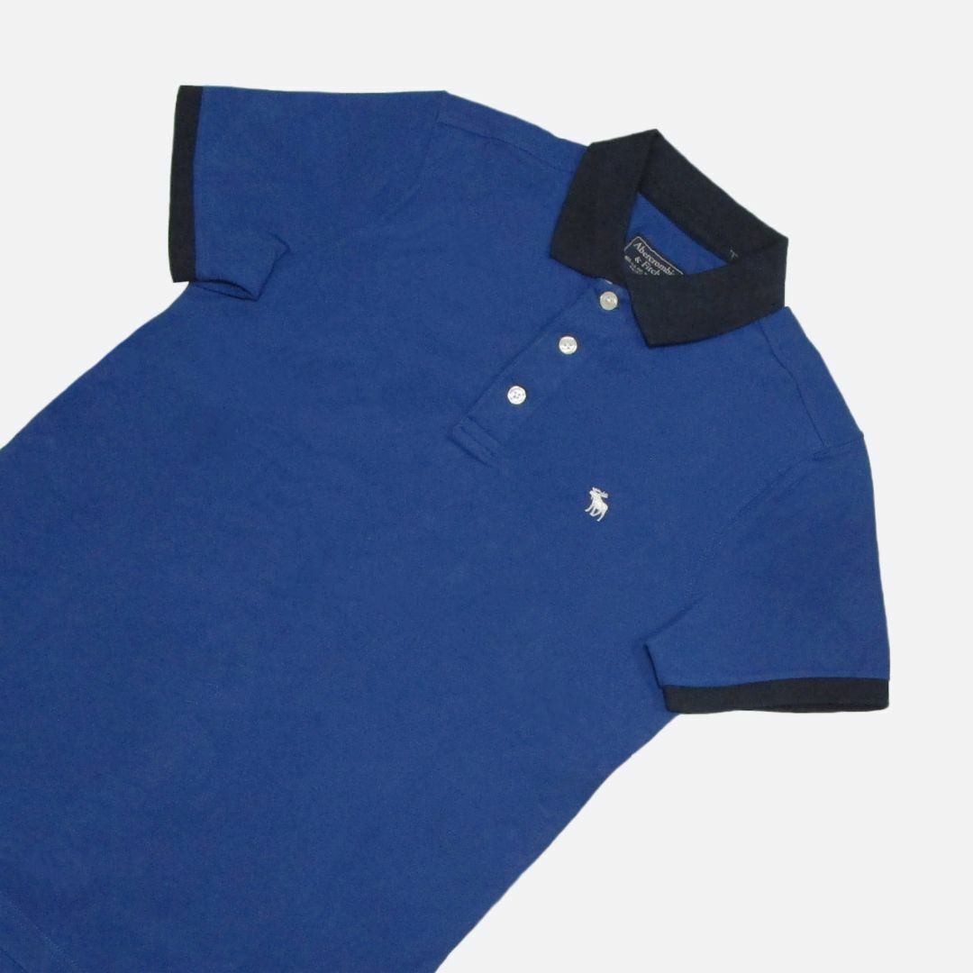 Abercrombie&Fitch(アバクロンビーアンドフィッチ)の★新品★アバクロンビー&フィッチ★切替ポロシャツ (Blue/Black/S) メンズのトップス(ポロシャツ)の商品写真