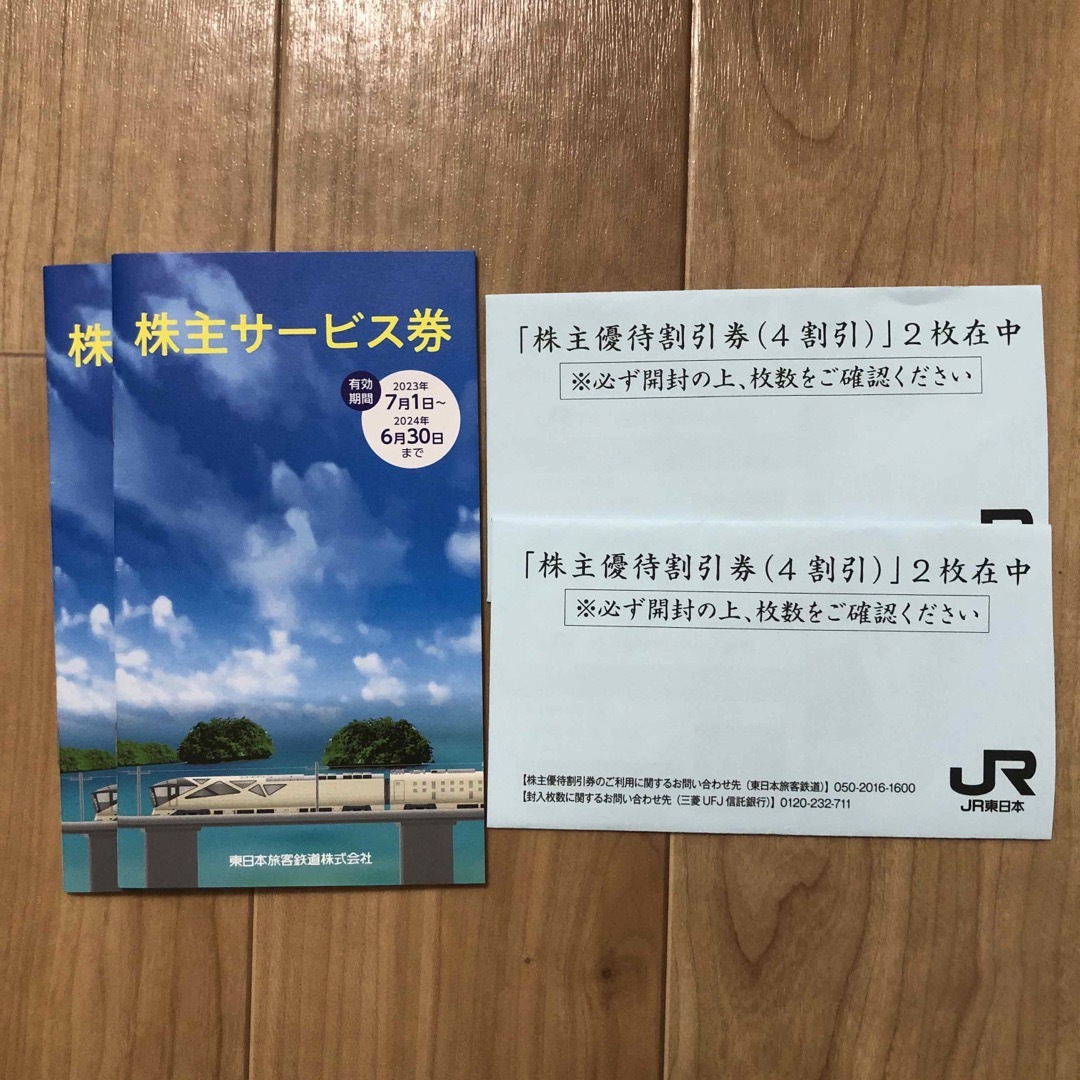 JR東日本 株主優待割引券×4枚 サービス券×2セット |