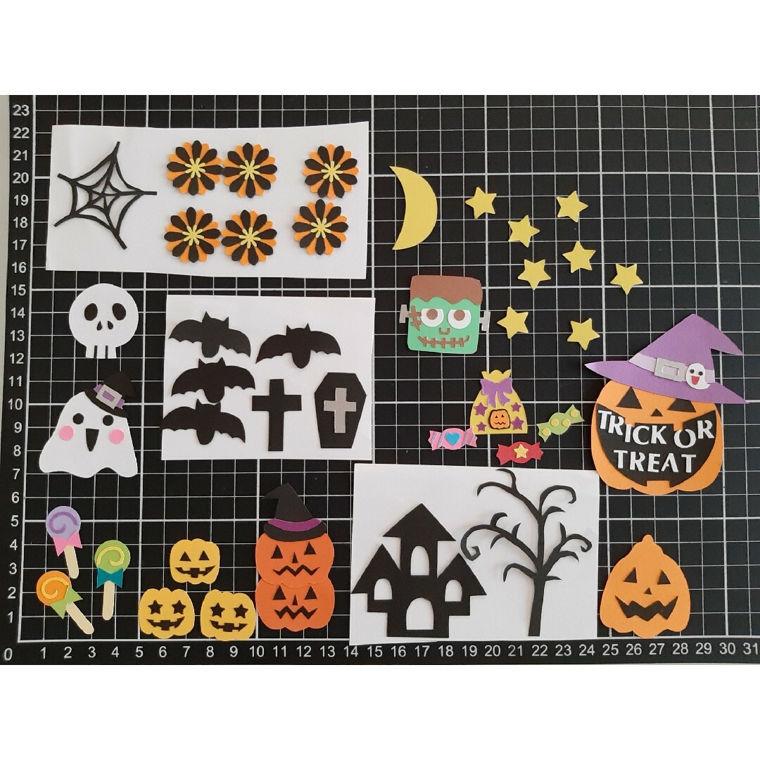 ★お月見＊ハロウィン＊秋パーツ★ペーパークラフト ハンドメイド