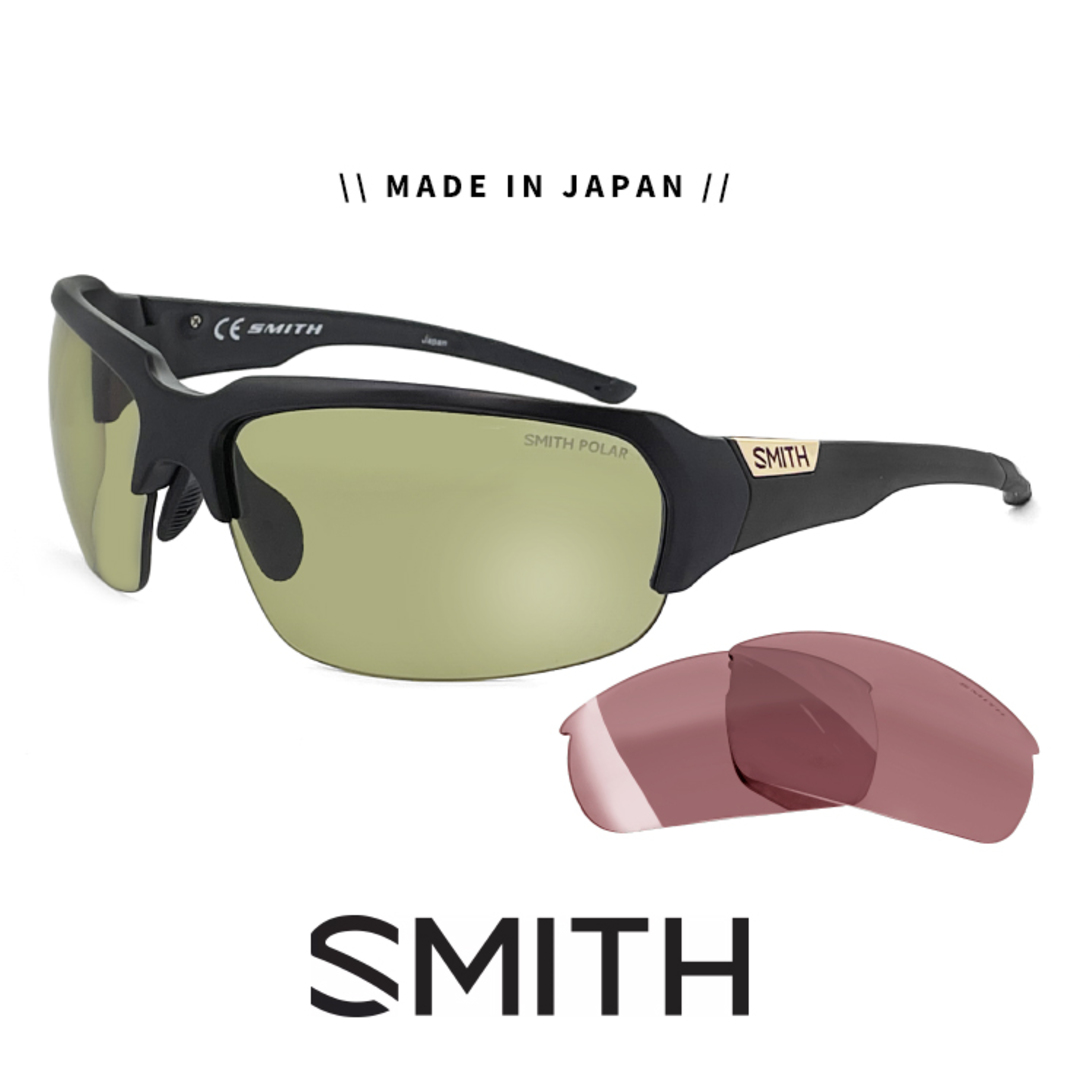 SMITH(スミス)の【新品】 日本製 SMITH swing style polar yg 32 ＆ ignitor impossibly black スミス 偏光サングラス スウィング スタイル MADE IN JAPAN スペアレンズ付き メンズのファッション小物(サングラス/メガネ)の商品写真