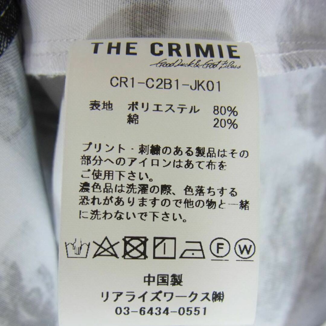 CRIMIE(クライミー)のCRIMIE クライミー × JIMMY'Z ジミーズ MONO EYES JACKET 総柄 テーラード ジャケット ホワイト系 M【中古】 メンズのジャケット/アウター(テーラードジャケット)の商品写真