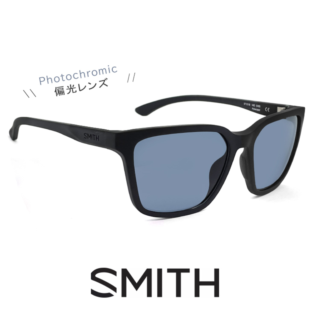 【新品】 SMITH スミス 偏光サングラス Shoutout CORE Matte Black Polarized Gray 140 M9 シャウトアウト スクエア ウェリントン
