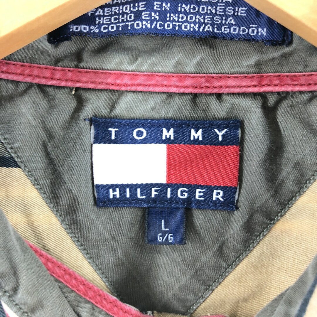 TOMMY HILFIGER(トミーヒルフィガー)の古着 90年代 トミーヒルフィガー TOMMY HILFIGER 長袖 ボタンダウンストライプシャツ メンズXL ヴィンテージ /eaa356166 メンズのトップス(シャツ)の商品写真